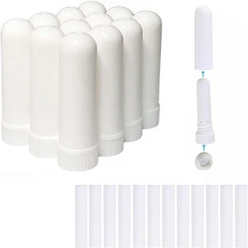 100Pcs פלסטיק לבן שמן אתרי משאף אף צינורות מקלות ריק ויקס למילוי חוזר טפי מכולות עבור ארומתרפיה הבושם.