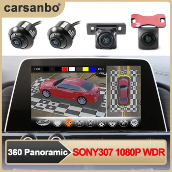 1080P Sony 307 WDR אוניברסלי 360 מעלות-פנורמי, מצלמה ממעוף הציפור מערכת עם 2-24 שעות חניה צג אופציונלי 145 דגמי מכוניות