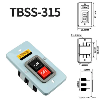 1pcs TBSS-315(CBSS-315) 3P כוח כפתור מתג 15A 2.2 KW