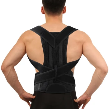 2021 סד תמיכה הכתף האחורית מחליק חגורת מחוך העליון הקלה כאבי גב יציבה תיקון רצועה עמוד השדרה הצווארי החגורה