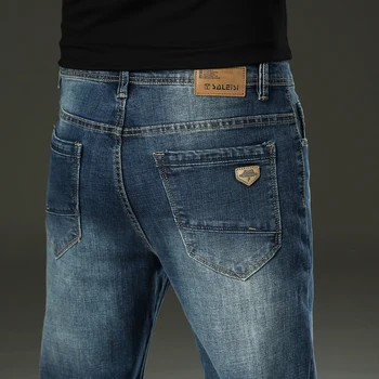 2022 סתיו חדש לגברים מתיחה קבוע מתאים רטרו 'ינס עסקי מזדמן חופשי ישר מכנסי ג' ינס הגברי מותג מכנסיים