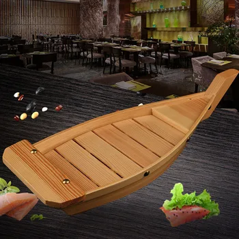 35/40/45cm פשוט המטבח היפני עץ צלחת סשימי הסירה המגש מסעדה יפנית, סושי הסירה