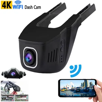4K אוניברסלי WiFi DVR המכונית Dash Cam המחוונים מצלמה לרכב מקליט וידאו מעקב וידאו Videcam Mobile APP בקרת Dash Cam