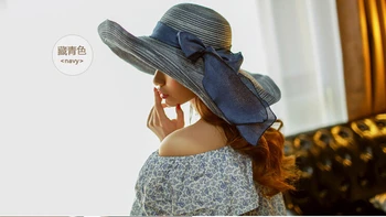 5pcs/lot בוהמי סגנון קיץ הגברת כובע אישה קש כובע השמש מוצק סרט קשת למבוגרים כובע 6colors על הבחירה