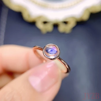 925 כסף טבעי הירח טבעת פשוטה הנישה המדהימה גבוה תחושה של טבעת נקבה נישה עיצוב אופנה אישיות