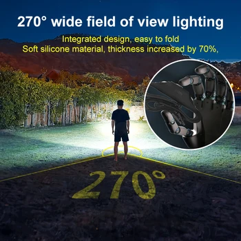 D2 LED אינדוקציה פנס קלח פנס נטענת עבודה אינטליגנטית אור חיצוני קמפינג וטיולים נסיעות חירום פנס