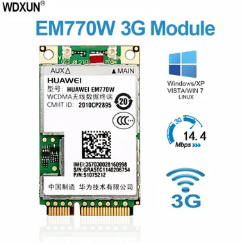 EM770W WiFi כרטיס 3G 14.4 Mbps Mini PCI-E רשת Wwan Card עבור המחשב הנייד Windows 2000/XP/Vista/Windows 7/Linux