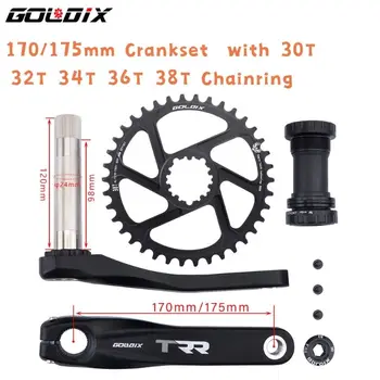 GOLDIX 170mm/175mmBicycle Crankset עם 30T 32T 34T 36T 38T Chainring התחתון forSRAM XO1 X1 GX הקמב 