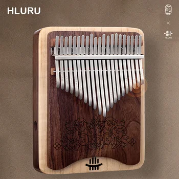 HLURU מקצועי קלימבה 21 מקשי אגודל פסנתר. כל עץ מלא אגוז שחור קלימבה כלי מקלדת עם טנדר
