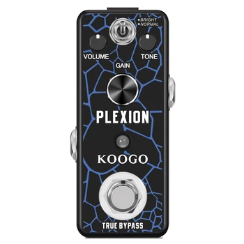 Koogo ג ' ף-324 Plexion עיוות פדאל לגיטרה חשמלית ובס פדאל אפקטים עם בוהק במצב רגיל