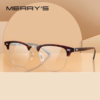 MERRYS עיצוב גברים קלאסי כיכר המשקפיים יוקרה אצטט אופטי משקפיים מרשם משקפיים מסגרות אופטיות למשקפי S2331