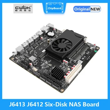 NAS לוח האם J6413 J6412 2*המידע i226-V 1*RTL8125BG 2.5 G רשתות Lan 2*NVMe 6*SATA3.0 2*DDR4 1*PCIe Mini ITX רך נתב Mainboard