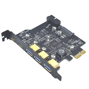 T8WC USB 3.2 Gen2 סוג C פנל קדמי כרטיס PCI-E PCI E מתאם USB עבור מחשבים שולחניים