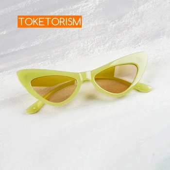 Toketorism מסוגנן ייחודי של נשים משקפי שמש Cateye בציר משקפי הגברת UV400 Oculos דה סול Gafas 66089