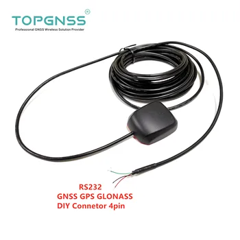 TOPGNSS GN200G DIY RS232 9600 GNSS מקלט GPS מודול אנטנה BDS GLONASS גלילאו QZSS IP67