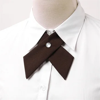 אופנה חדשה הקמפוס נשים קריס-קרוס עניבת פרפר ילדה בבית ספר אחיד מוצק מתכוונן מראש קשורה עניבה Dropshipping