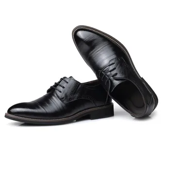 בתוספת גודל 39-48 לגברים נעלי שמלה קלאסית עסק רשמי נעלי עור מפוצל נעליים הלם קליטת נעליים ללבוש Resistan