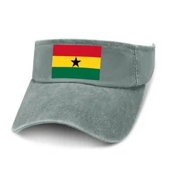 גאנה דגל מגן השמש דולפים העליון כובעי בוקרים Mens Womens התאמה אישית של DIY כובע ספורט בייסבול, טניס, גולף כמוסות ריקות פתח הכובע העליון.