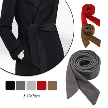 גבירותיי חגורת מעיל מעיל נשים דקורטיביים חגורה רחבה עם דו צדדית צמר מעיל חגורה ואביזרים קשורים מעצב חגורות