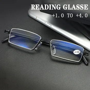 גברים משקפי הקריאה צבע Presbyopic משקפיים +1.0 עד +4.0 אור כחול חוסם משקפיים נשים סגסוגת פלסטיק עין משקפיים לגברים