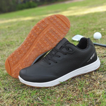 גולף מקצועי נעליים של גברים עמיד למים החלקה נעלי ספורט נשים חיצוני לנשימה באיכות גבוהה נעלי גולף