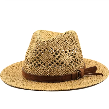 האנשים החלולים רפיה כובע קש קש כובעי בוקרים במערב חוף הרגשתי השמש כובעים למסיבה קאפ עבור הבחורה נשים קיץ ג ' אז כובע קש
