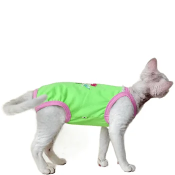 הקיץ דק קלע ארבע רגליים חתול ספינקס בגדים האפוד הבטן הגנה כותנה ספינקס החתול בגדים דבון רקס