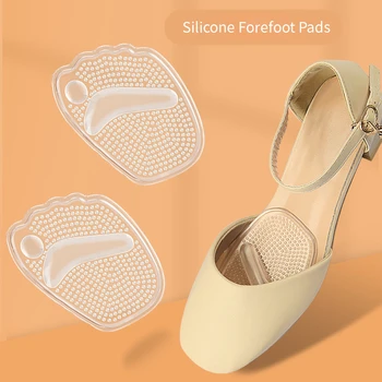 חדש סיליקון כרית כף הרגל חלקיקים החלקה חצי מדרסי נעלי נשים כרית כף הרגל מוצרי טיפוח סנדלים עקבים ג ' ל רך רפידות הרגליים