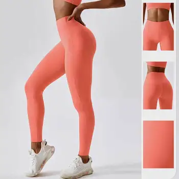 יוגה מכנסיים חלקה חותלות ספורט נשים כושר יוגה קצרים לדחוף את כושר חותלות של נשים גבוהה המותניים ספורט חזק האישה ספורט
