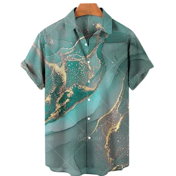 יוניסקס החולצה 2022 מגניב מופשט עיבוד לקשור צבע הדפסת 3d הוואי חולצות רטרו של גברים חולצה יומיומי שרוול קצר לנשימה העליון