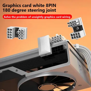 כיוון GPU מתאם PCIe 8 פינים מתאם גרפיקה מחבר כרטיס 180 מעלות מחבר גרפיקה מתאם מתח