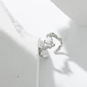 כסף סטרלינג 925 טבעת לב טבעות אופל מתנה עבור חברה אופנתי עיצוב Bague פאטאל ארג ' נט הכרויות 2022 מגמה תכשיטים יפים