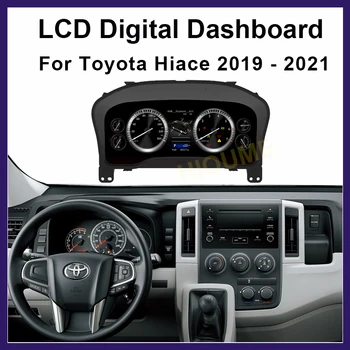 לוח מחוונים דיגיטליים רכב, כלי נגינה אשכול לינוקס מערכת סיירת אדפטיבית LCD מד המהירות לוח טויוטה Hiace 2019-2021