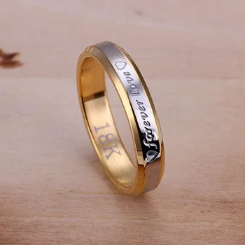 לנשים ליידי הילדה החתונה צבע זהב טבעת תכשיטים נובל אוהב אלגנטי מקסים אופנה מתנת החג R096