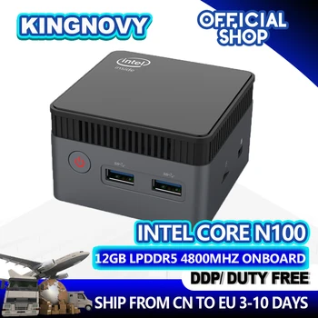 מיני מיקרו מחשב Intel 12 אלמון לייק N100 המשולב 12GB DDR5 4800MHz Win11 Pro קטן נייד קומפקטי מיני מחשבים 2*HDMI 2.0
