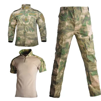 מכנסיים חדשים+מעילים לחימה חולצות Multicam ציד בגדי הסוואה חליפת ספארי צבאי בגדים אימוניות החולצה