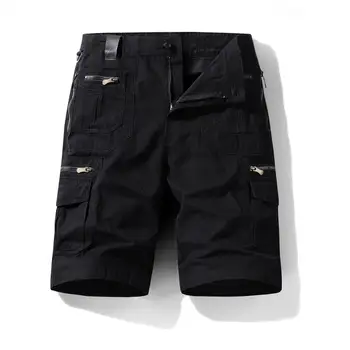 מכנסיים קצרים בקיץ מכנסיים קצרים של הגברים חופשי ישר סחורות קצרים רב-כיס כותנה קצרים הגירסה הקוריאנית של שטחי שבע נקודות המכנסיים