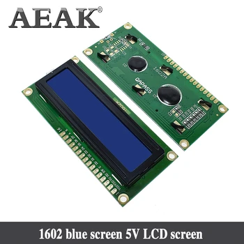 משלוח חינם 10PCS LCD1602 1602 מודול כחול המסך 16x2 תצוגת LCD אופי מודול HD44780 בקר כחול blacklight