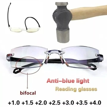 משקפי קריאה נגד אור כחול Bifocal רחוק וקרוב Presbyopic משקפיים לגברים ונשים Magnifiers Мужские очки для чтения