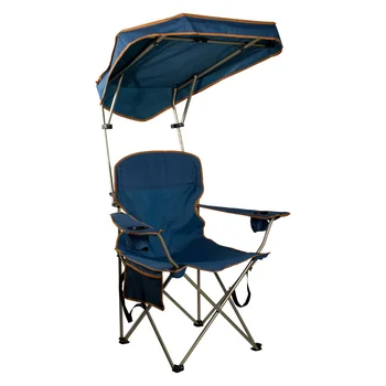 מתכוונן קיפול המחנה הכיסא הכחול חוצות כסאות החוף צד רשת כיס בצד ימין של המושב צל מנגנון