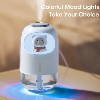 נייד Mini מכשיר אדים קריקטורה הקרירים חמוד עם מנורת לילה USB נייד אוויר מכשיר אדים Freeshipping עבור חדר השינה מתנות בבית