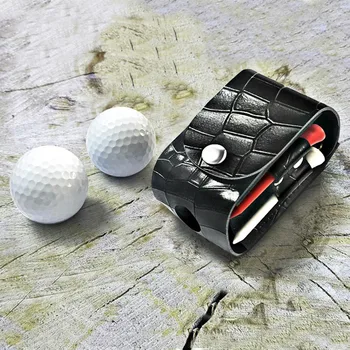 נייד פרה כדור גולף אחסון כיס כדור גולף המותניים מחזיק תיק מיני כיס מיכל מתכת אבזם עור המותניים המוביל
