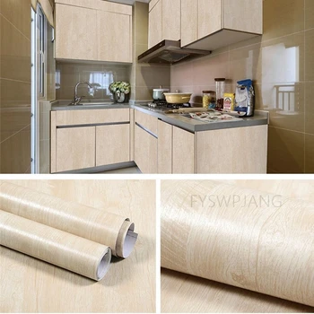 עץ תבואה עיצוב הבית רהיטים ויניל עמיד למים קיר מדבקה דבק עצמי PVC טפט דלת ארון מטבח מדבקה