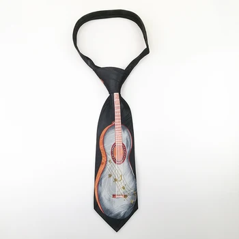 צווארון חבל ייחודי דפוס גיטרה 10cm העניבה של גברים פנינה עניבת פסים עניבות לגברים עניבה אביזרים החתונה עניבה