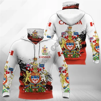 קנדה מודפס 3D 'ונים אופנה החולצה נשים גברים מזדמנים ג 'קט קפוצ' ון מסכת חם Cosplay תלבושות 01