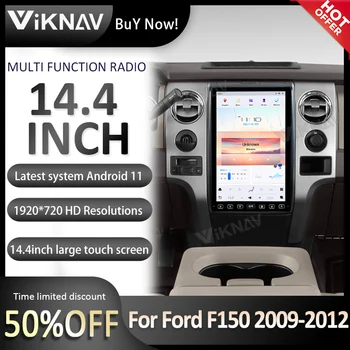 שדרוג אלחוטי CarPlay 8 Core עבור פורד F150 2009 עד 2012, נגן מולטימדיה סטריאו אנדרואיד Autoaudio GPS ניווט רדיו במכונית 2din