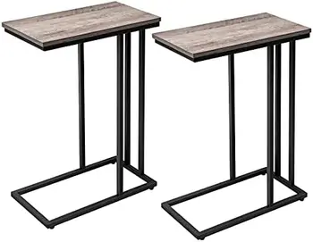 שולחן צד, סט של 2, נייד מחשב נייד בעל שולחן החטיפים, כבד ספה, שולחן צד, עץ נראה המבטא השולחן, לחיסכון במקום ב-Li