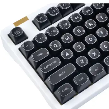 שחור Keycaps גרפיטי חמוד Keycap אמא מכני מקלדת כובעי ABS Keycaps להגדיר 127 המפתחות קריקטורה קומיקס Keycap DIY מותאם אישית keycap