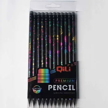 12pcs/lot HB עץ עפרונות עם מחק חמוד עפרונות עבור ציוד לבית הספר לילדים ציור כלי כתיבה Stationer ציוד לבית הספר