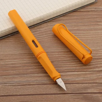 איכות גבוהה יציבה תיקון 370 פלסטיק עט נובע EF F חלבית צהוב תלמיד מכשירי כתיבה, ציוד משרדי, דיו, עטים